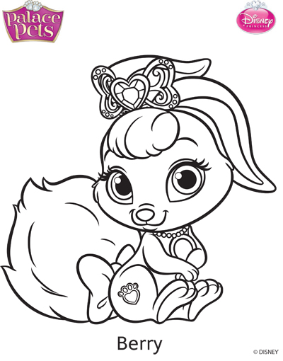 Princess palace pets berry coloring page by skgaleana on