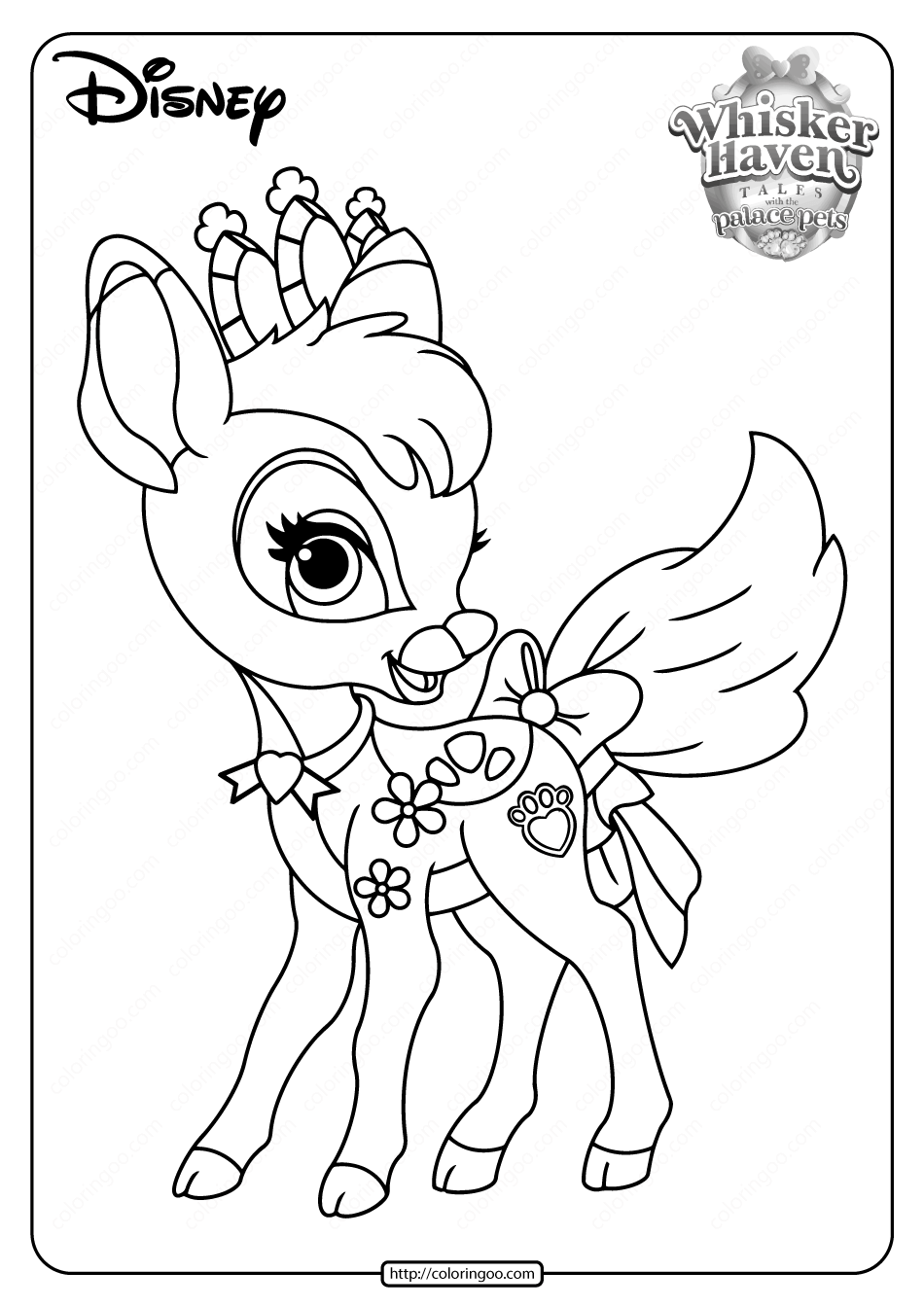 Printable palace pets gleam pdf coloring pages