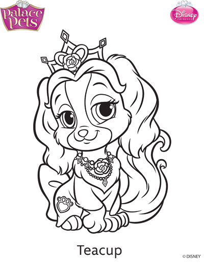 Princess palace pets teacup coloring page by skgaleana on