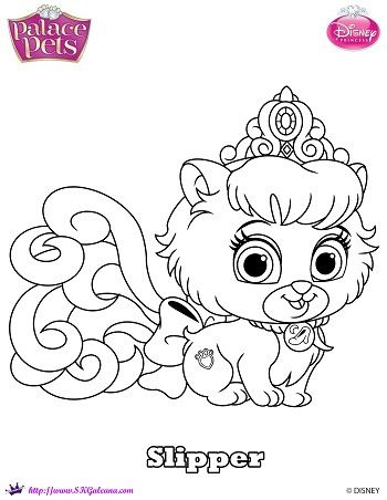 Disney princess palace pet coloring page of slipper disney princess palace pets disney coloring pages coloring pages