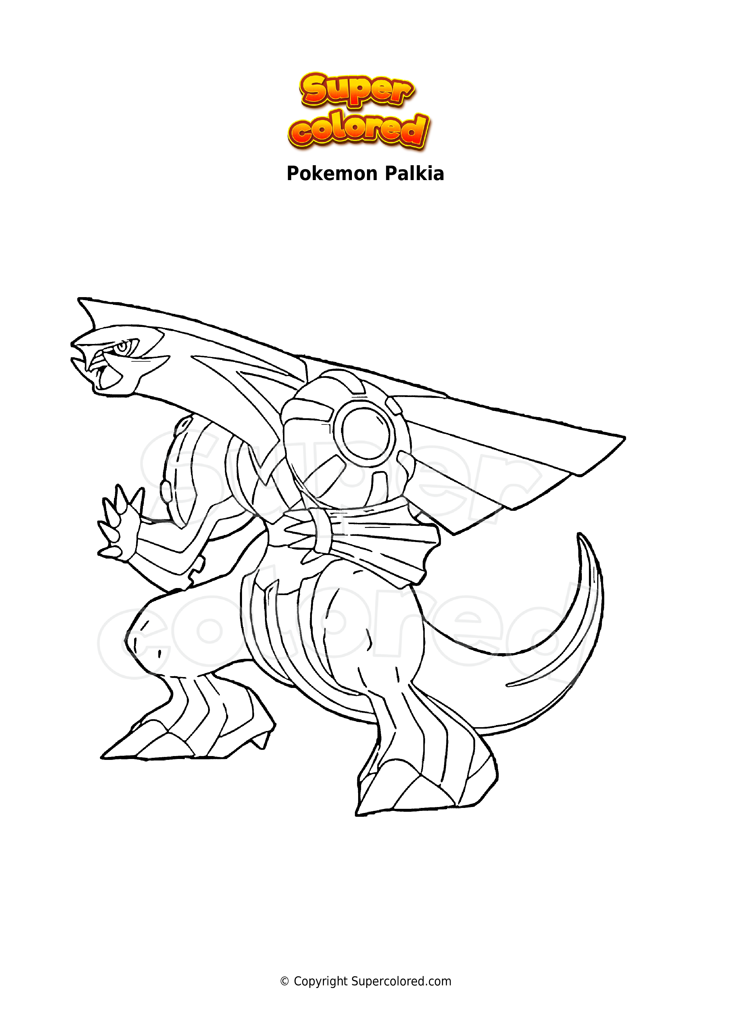 Coloring page pokemon palkia