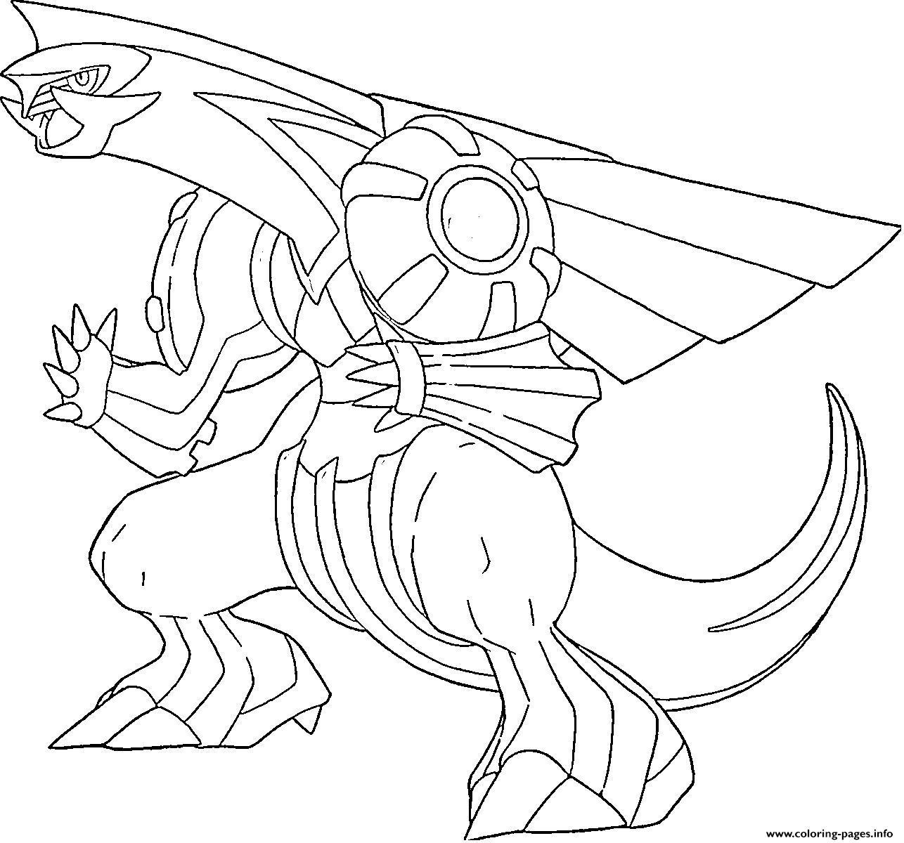 Palkia generation coloring page printable