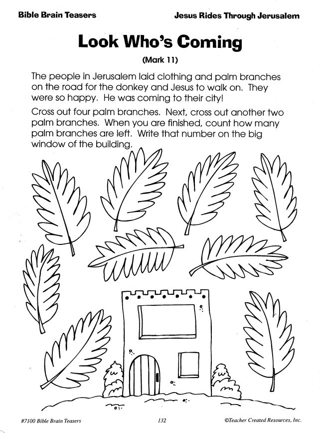 Palm sunday activity pages reproducible christian easter skill page perfect for palm sunday bible coloring pages coloring pages christian coloring