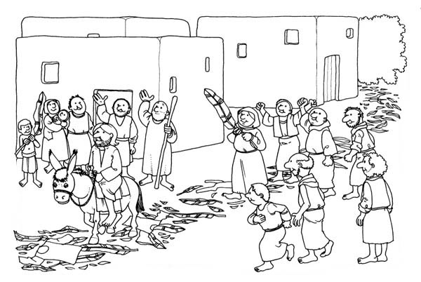 Palm sunday coloring pages