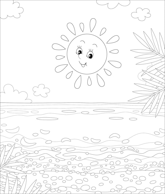 Page beach coloring pages images