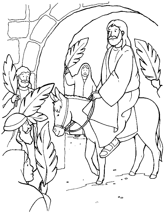 Palm sunday coloring pages