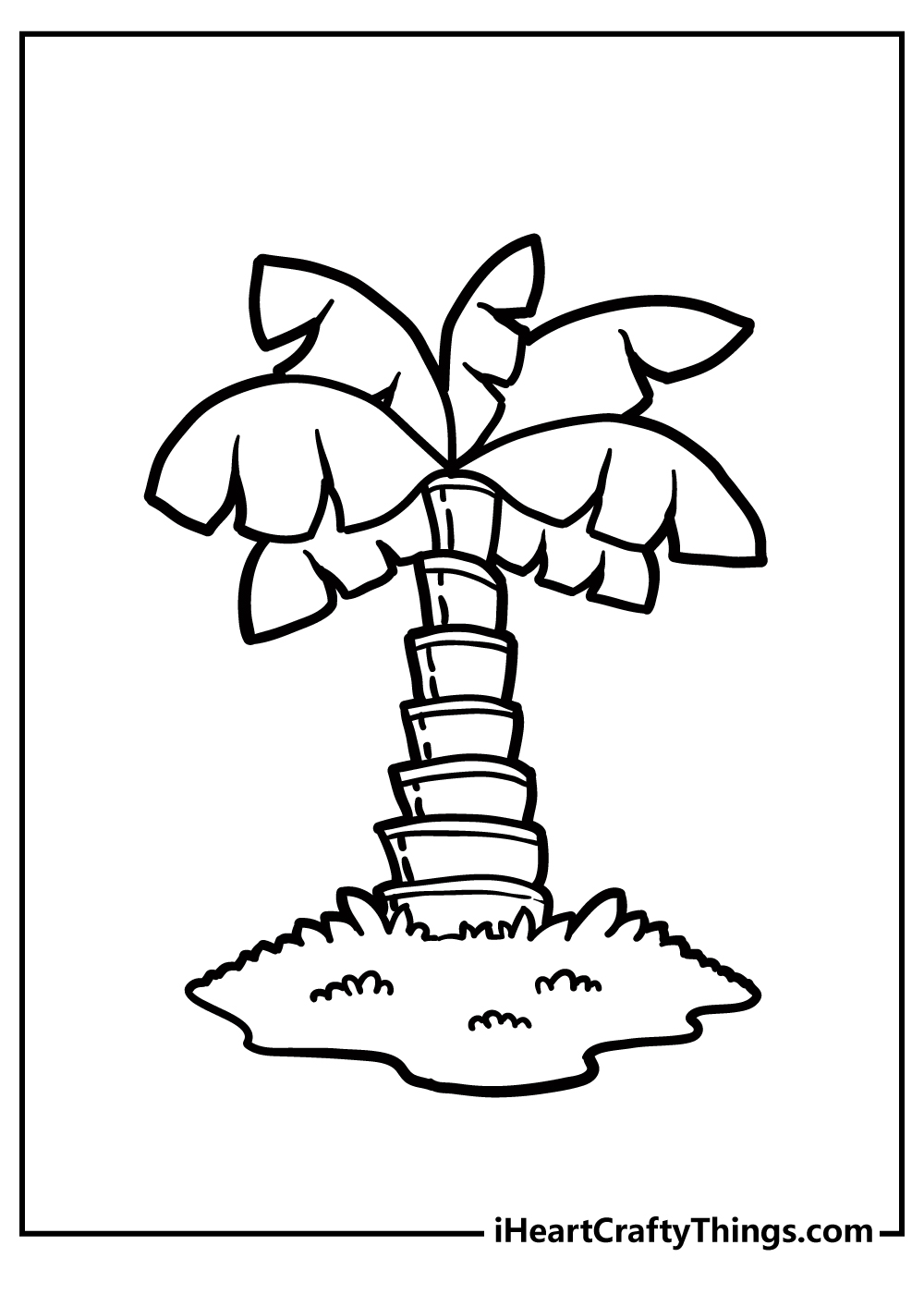 Palm tree coloring pages free printables