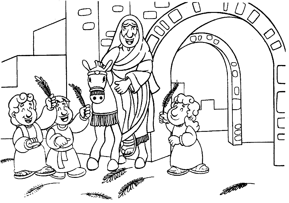 Palm sunday coloring pages printable for free download