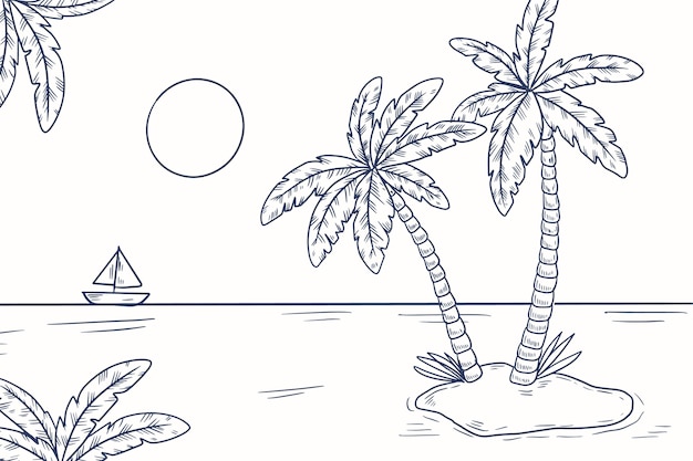 Palm coloring page images