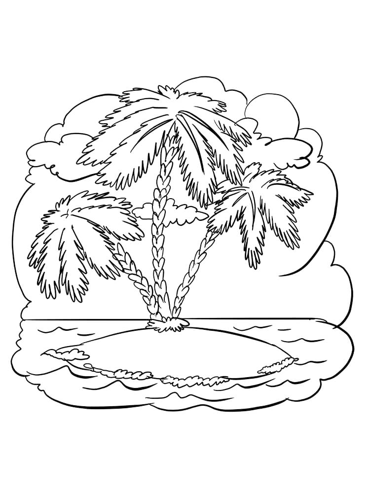 Palm tree coloring pages