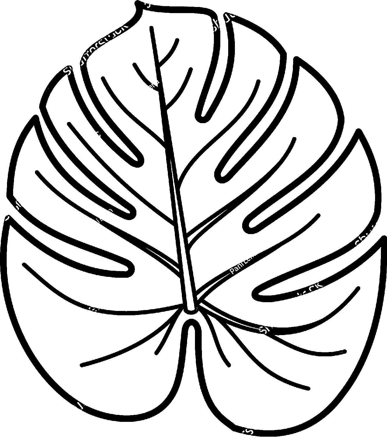 Leaf coloring pages