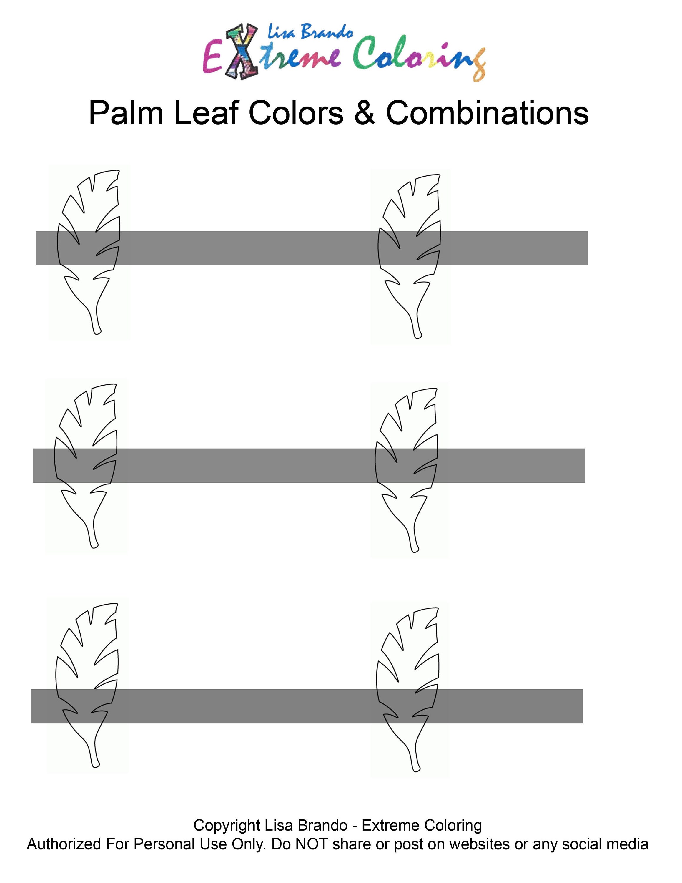 Palm leaves leaf color binations for colored pencils tips for coloring in adult coloring books lisa brando extreme coloring leaves colors