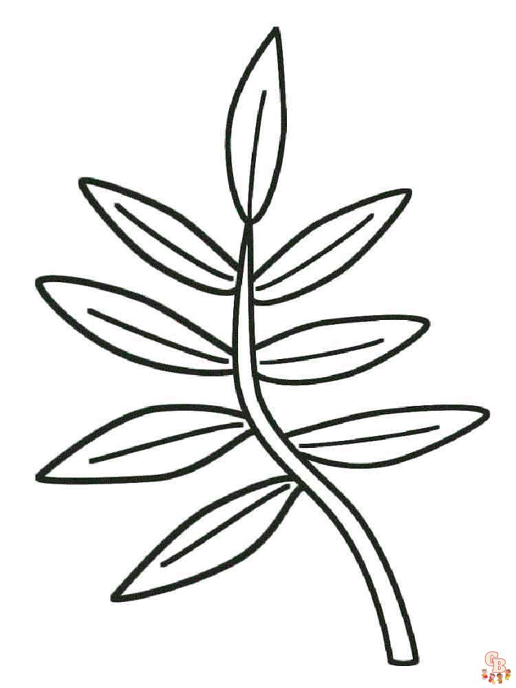 Leaf coloring pages