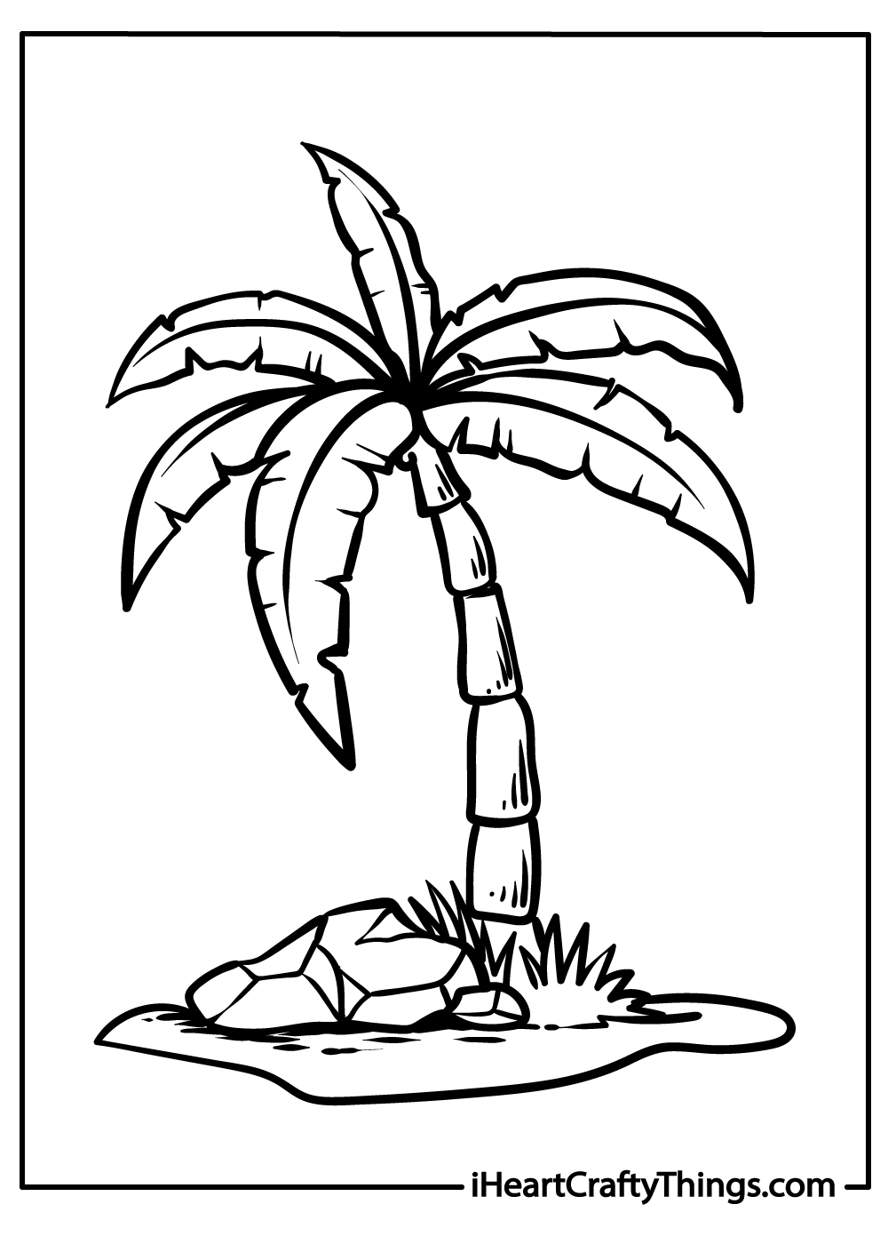 Palm tree coloring pages free printables