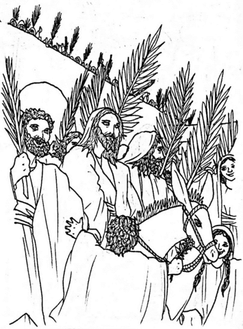 Palm sunday coloring pages free printable pictures