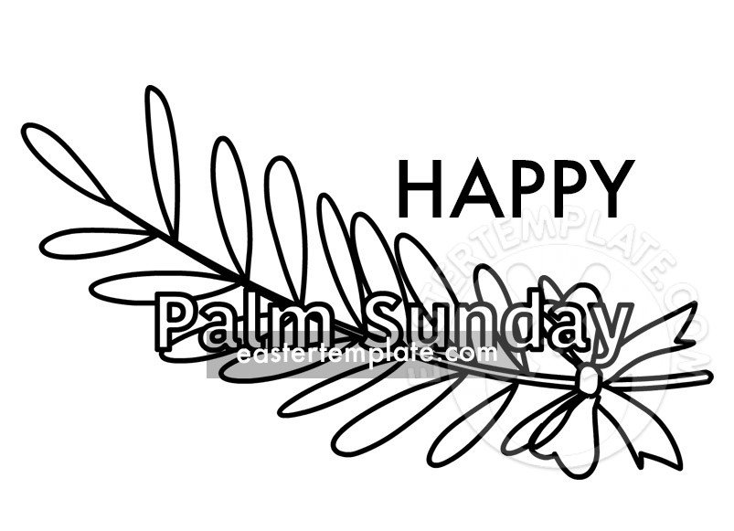 Palm sunday coloring page pdf