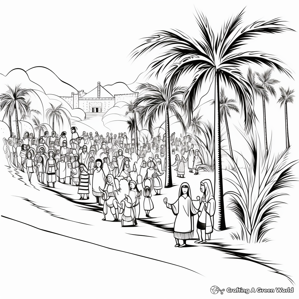 Palm sunday coloring pages