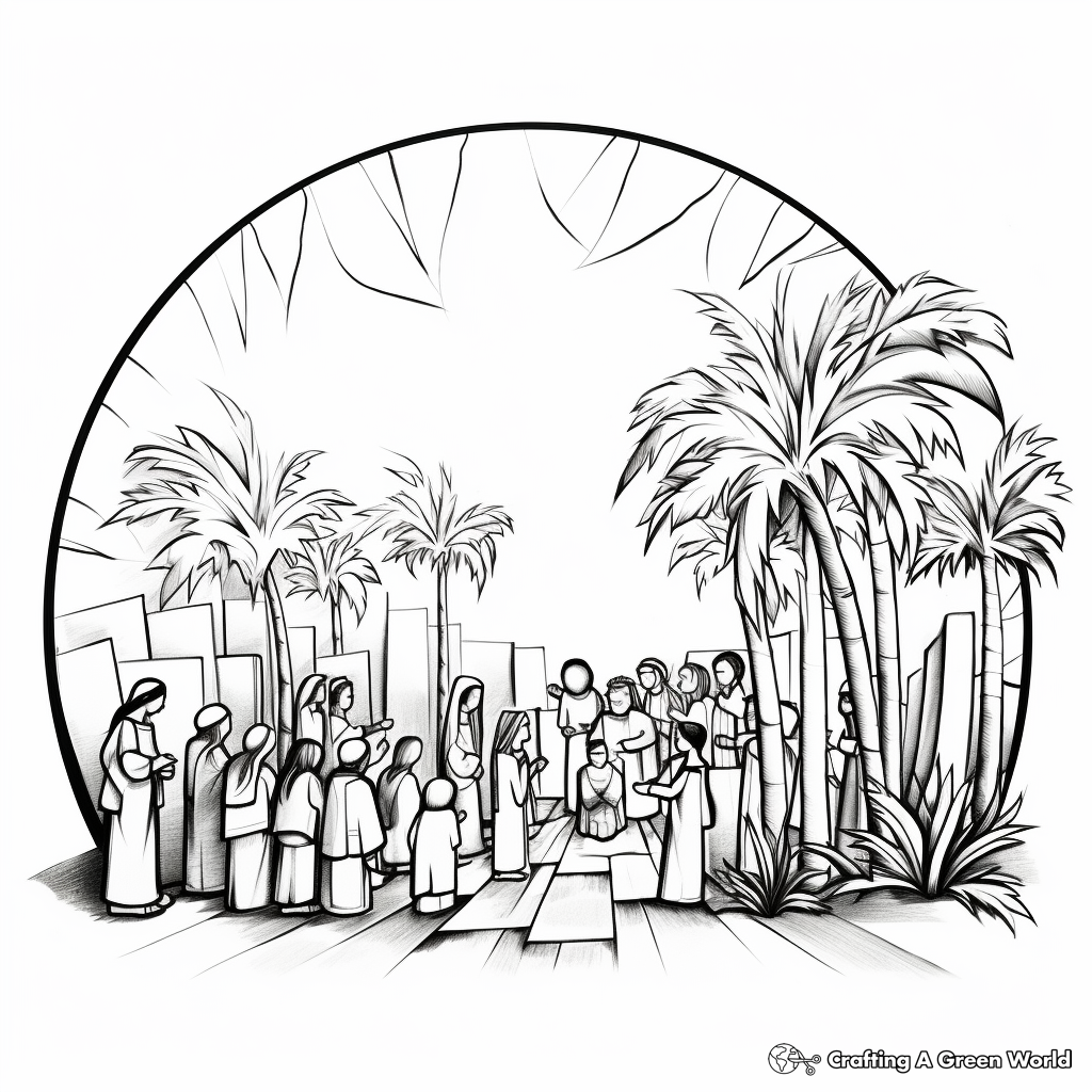 Palm sunday coloring pages