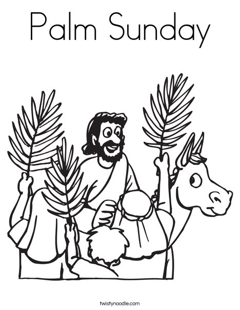 Palm sunday coloring page