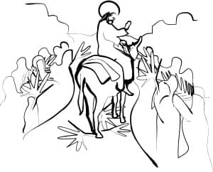 Jesus riding on palm sunday â