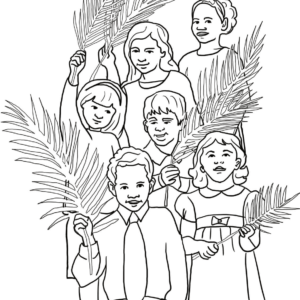 Palm sunday coloring pages printable for free download