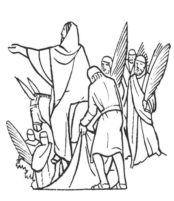 Pin on palm sunday coloring page