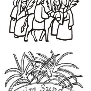 Palm sunday coloring pages printable for free download