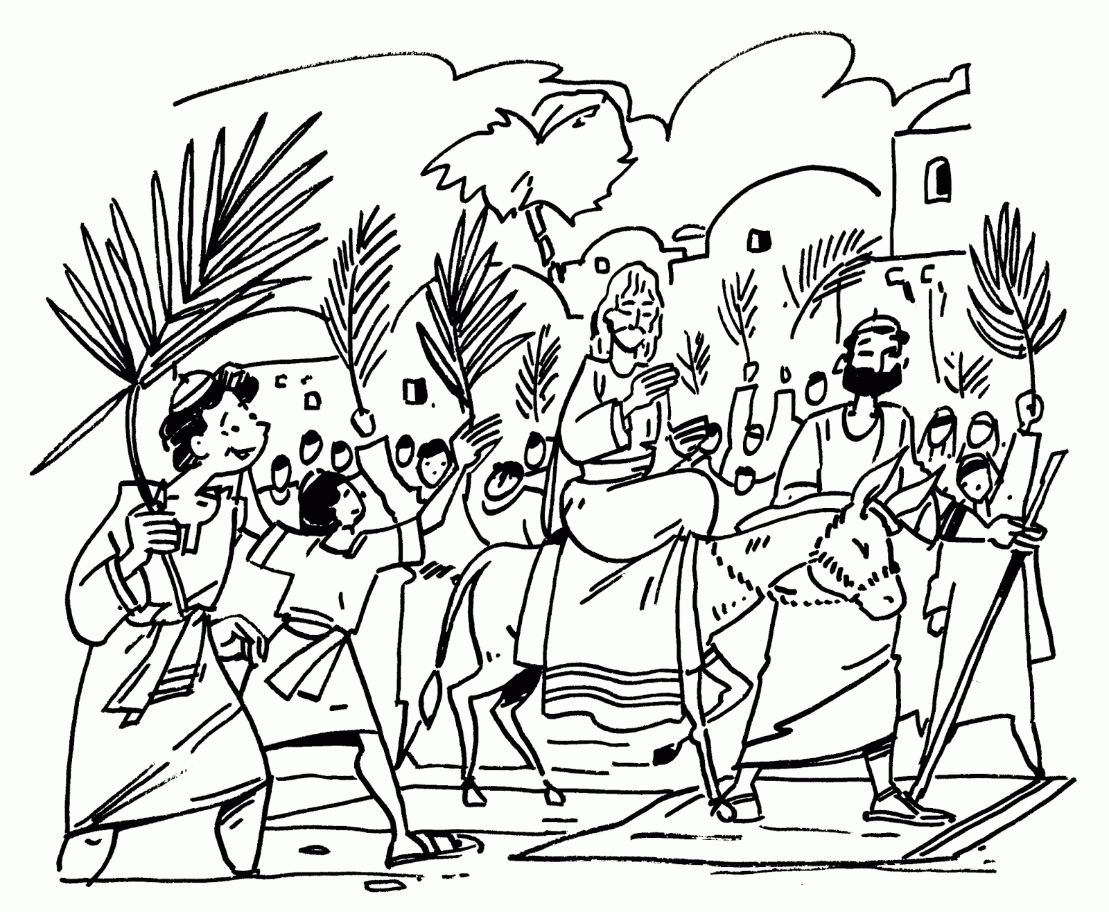 Palm sunday coloring pages