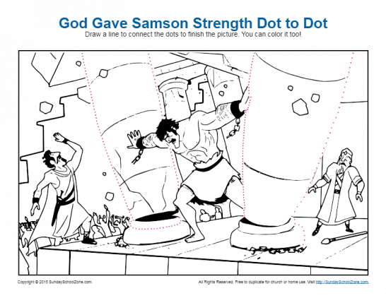 Connect the dots bible coloring pages on sunday school zone