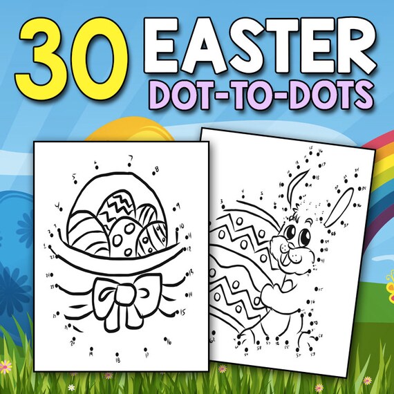 Easter activity book connect the dots easter coloring book for