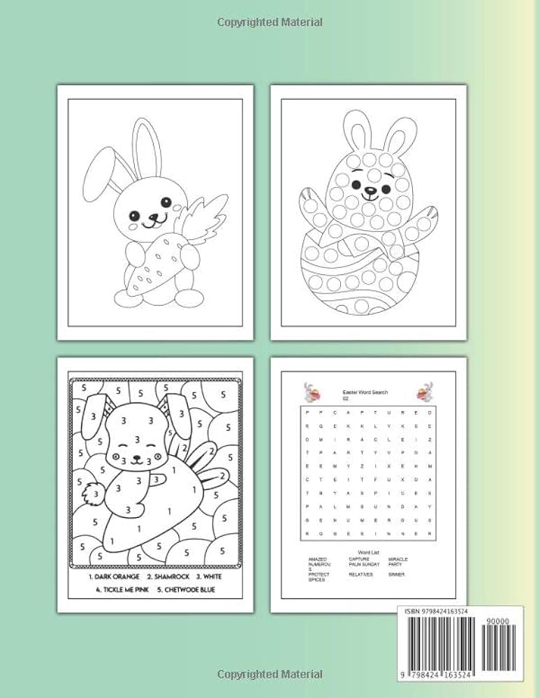 Easter activity book for kids ages