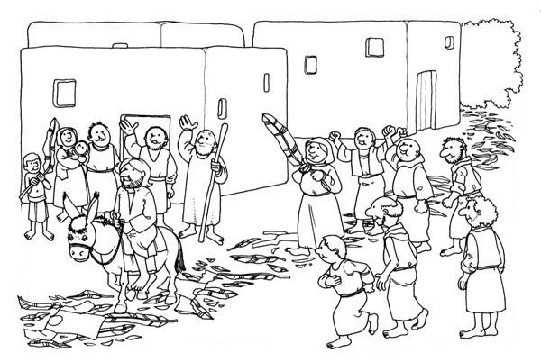 Palm sunday coloring pages