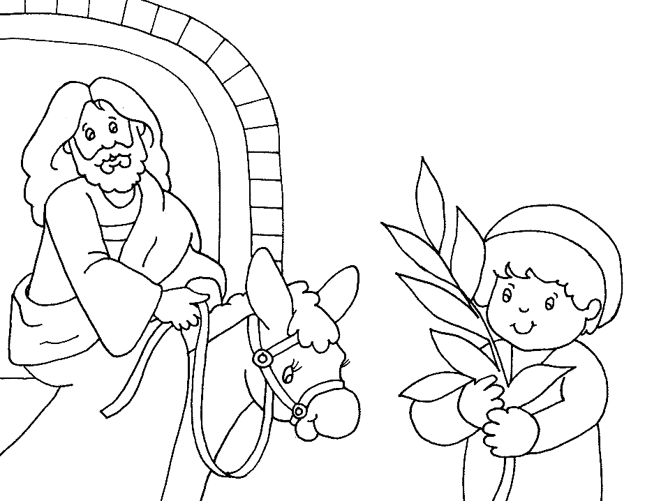 Palm sunday coloring pages printable for free download