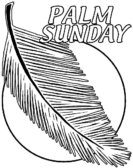 Palm sunday coloring page