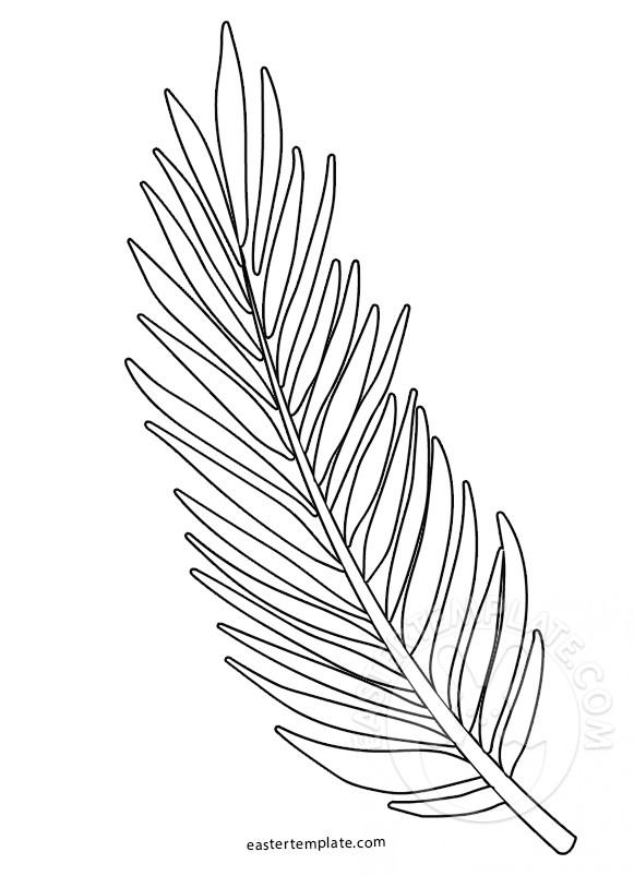 Palm sunday coloring page palm branch template