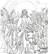 Palm sunday coloring pages free printable pictures