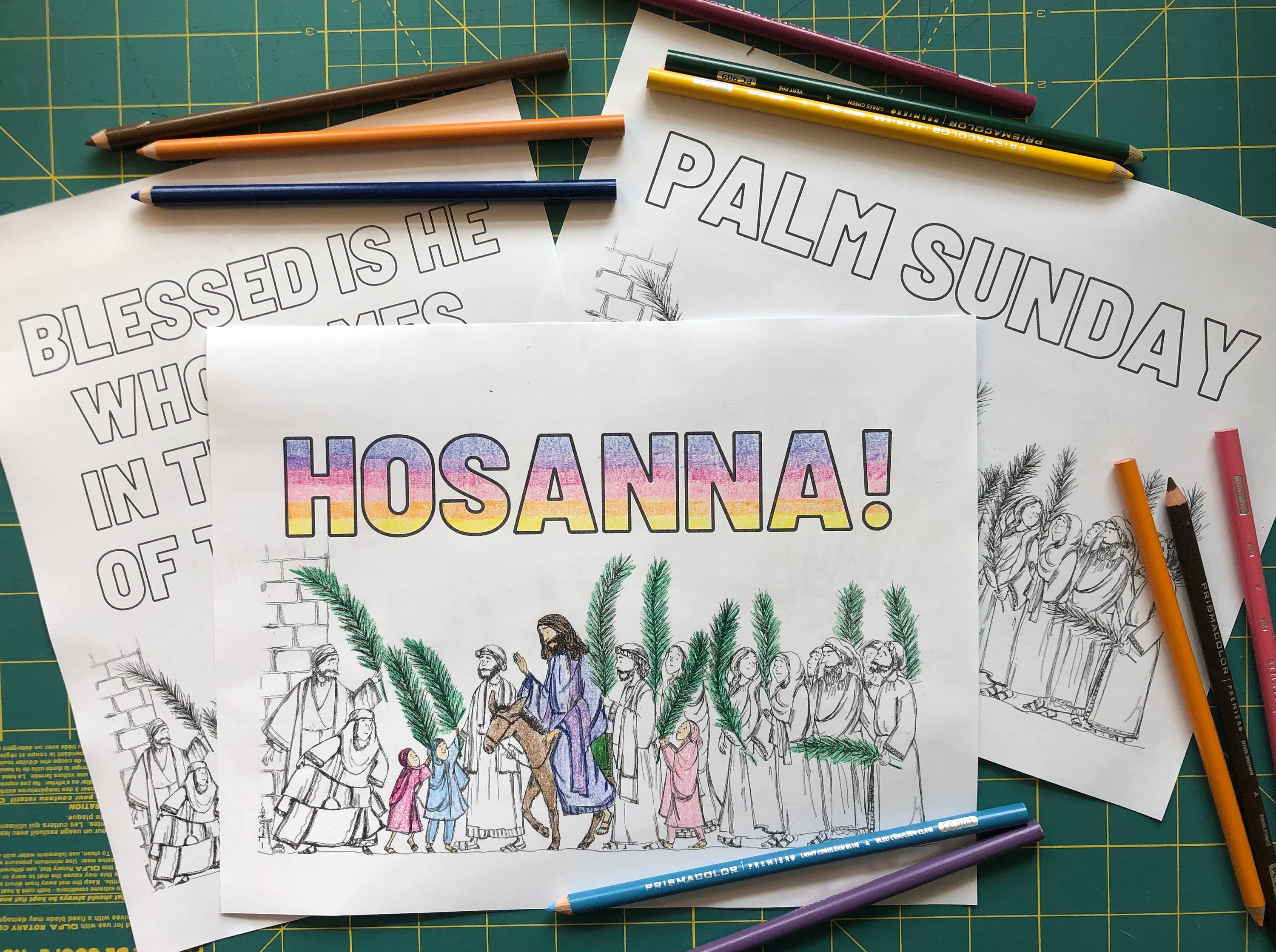 Palm sunday coloring pages triumphal entry easter holy