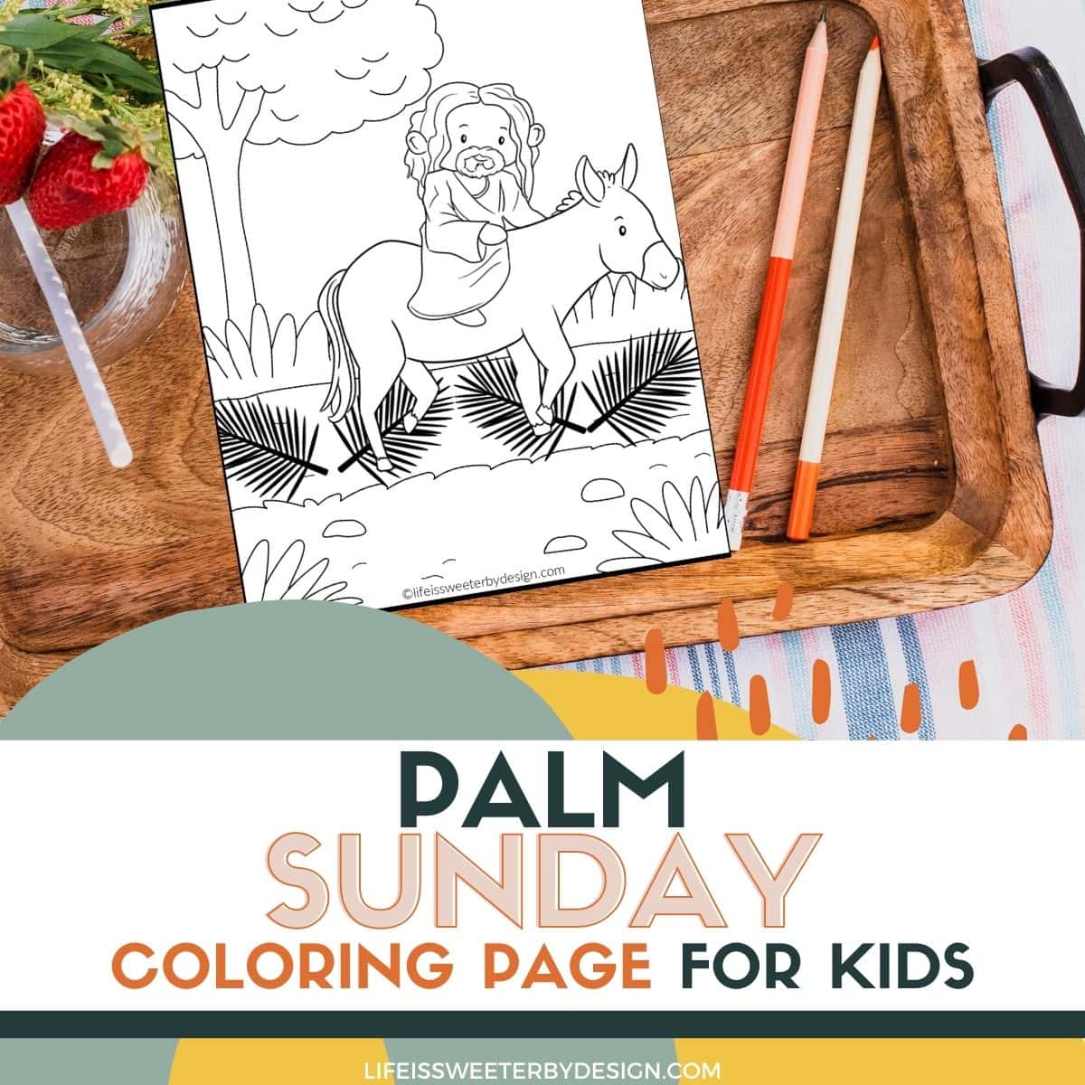 Palm sunday coloring page