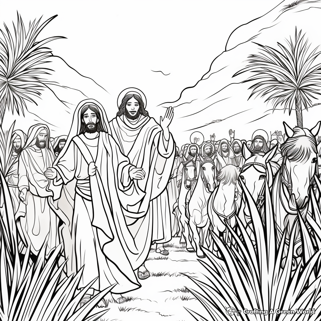 Palm sunday coloring pages