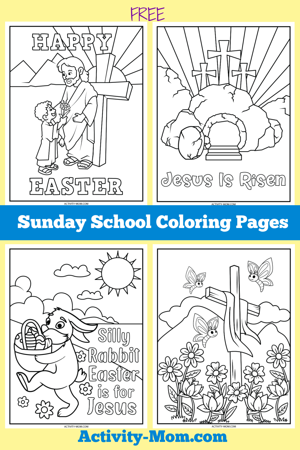 Sunday school coloring pages free printable