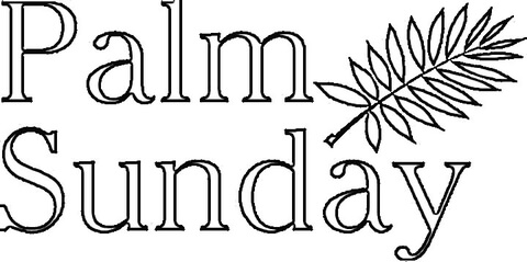 Palm sunday poster coloring page free printable coloring pages