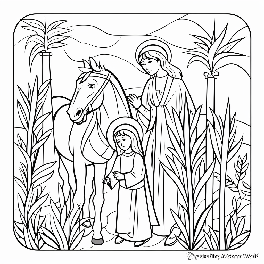 Palm sunday coloring pages