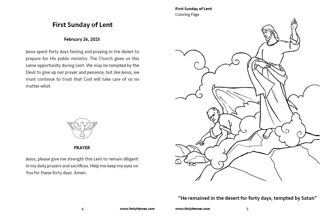 Lent through easter sunday coloring book â holy heroes