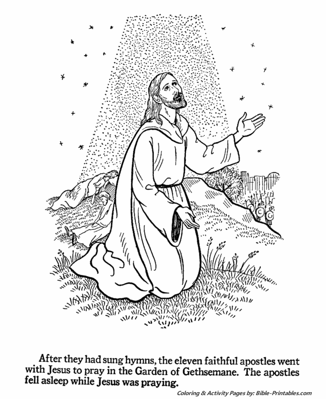 Easter bible coloring page bible