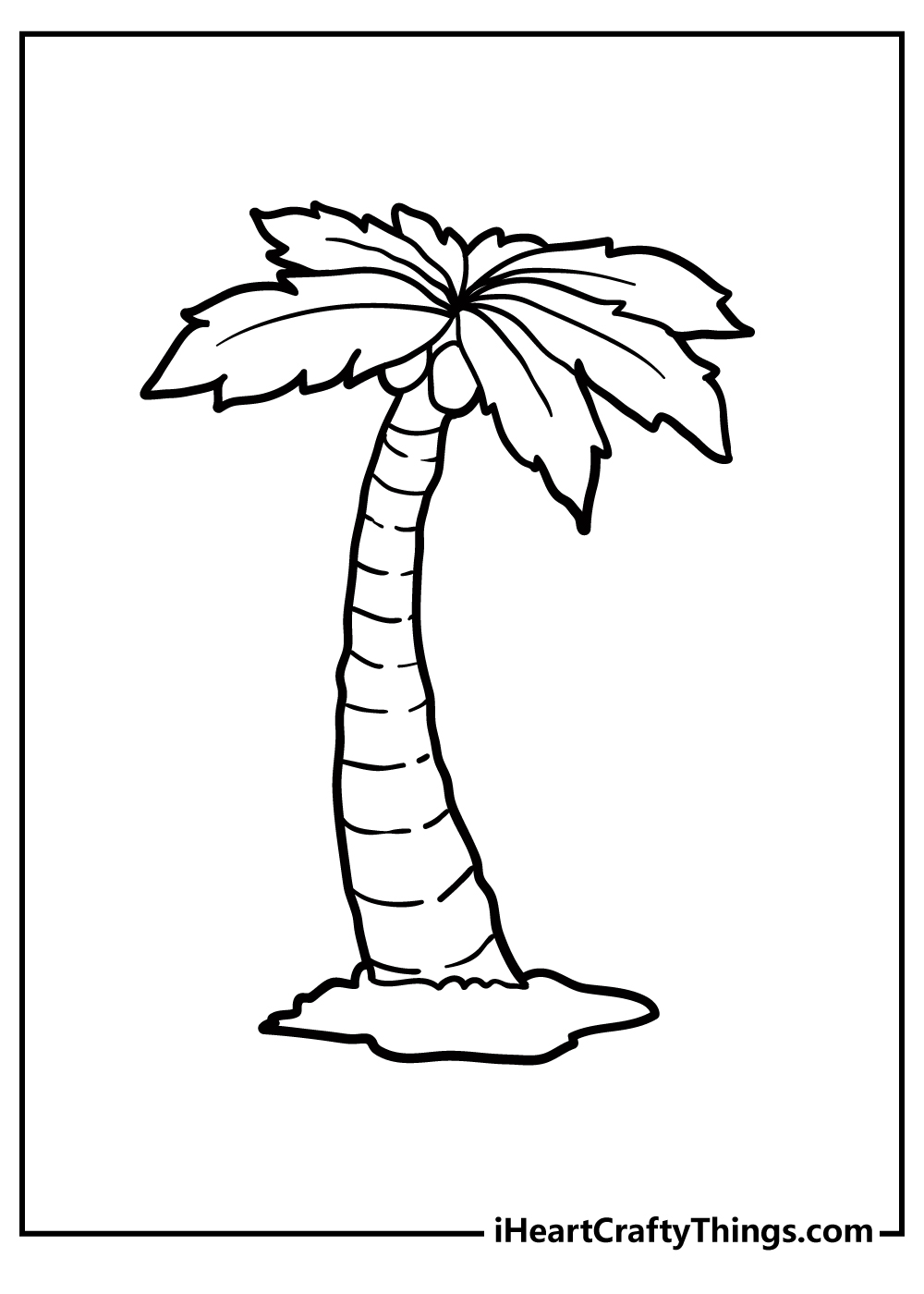 Palm tree coloring pages free printables