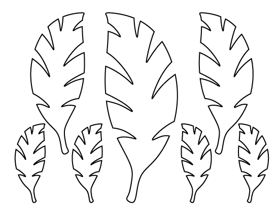 Printable palm leaf template leaf template printable leaf template leaf coloring page