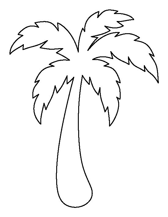 Printable palm tree template desenho palmeira coqueiro desenho stencil de ãrvore