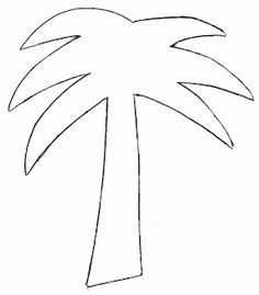 Palm tree pattern use the printable outline for crafts creating palm tree pattern palm tree outline leaf template printable