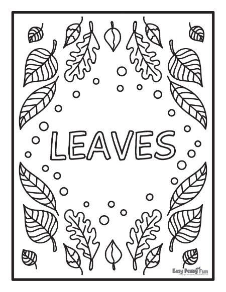 Printable leaf coloring pages â sheets