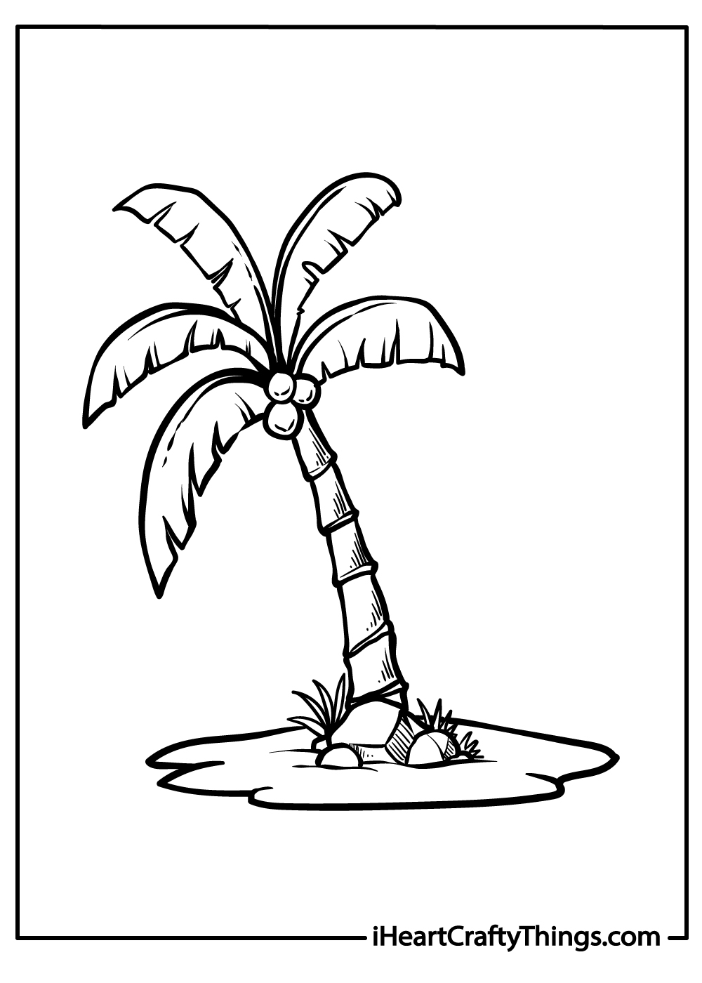 Palm tree coloring pages free printables